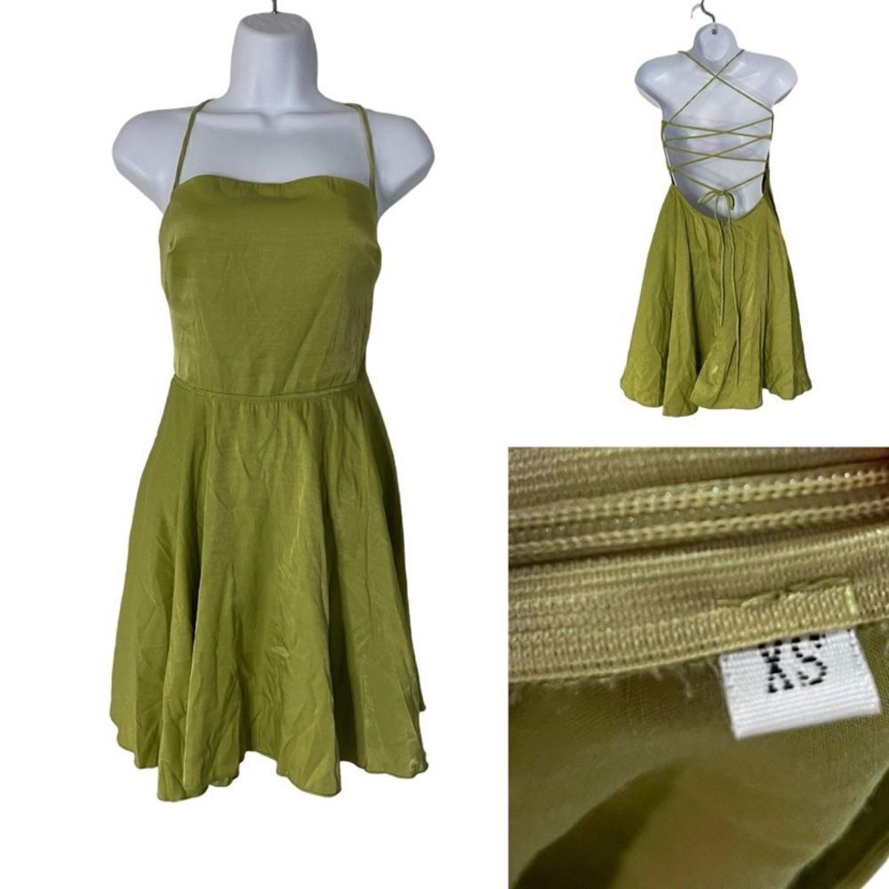 Sexy Casual Fashion Crisscross Tied Backless Skater Dress XS